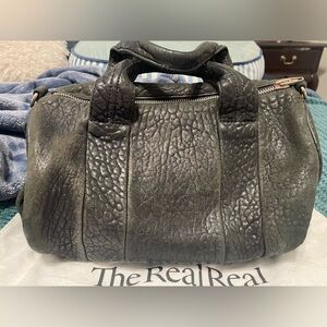 Alexander Wang Rocco black leather gold studded handbag - no strap.